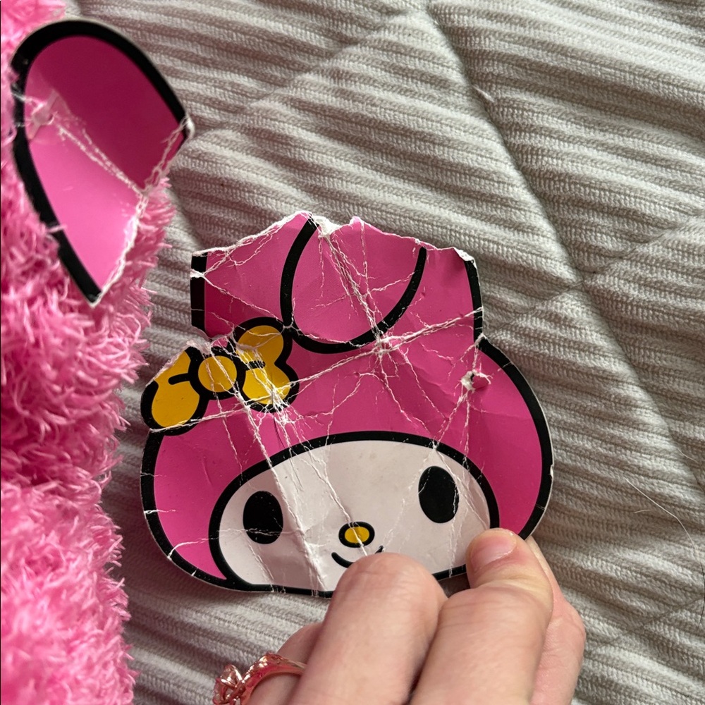 MELODY Pink and White Plush Toy - Picture 2 of 4